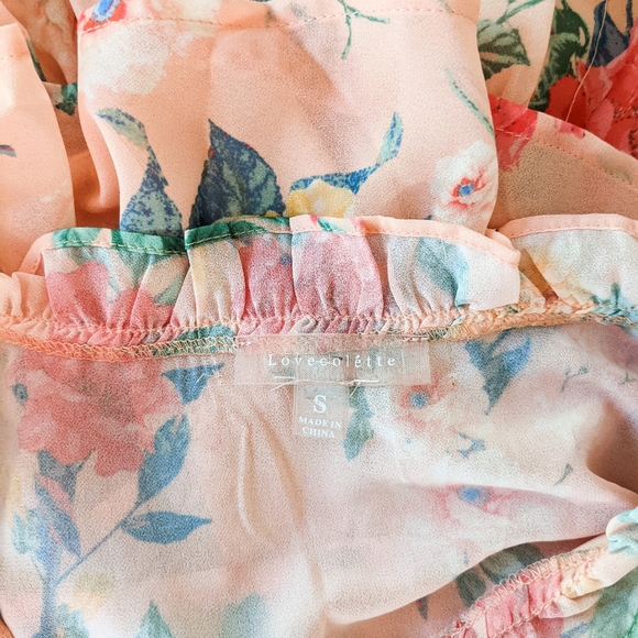 🦋LAST 1🦋 NWT Love Colette Tiered Floral Mini Dress - Picture 6 of 6